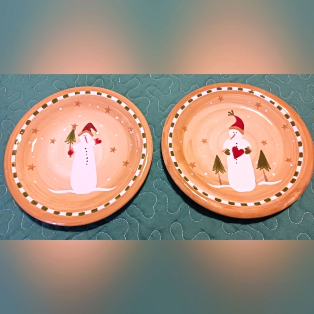 Cute Snowman Plates (2)